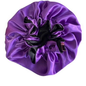 Silk Satin Bonnet Sleep Cap Double Layer, Size M