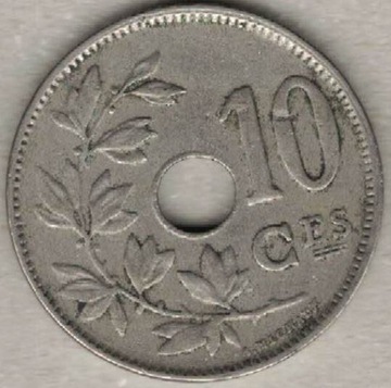 Belgia 10 centymów centimes 1923 Q 22 mm  nr 2