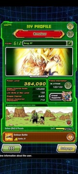 Konto Dokkan Battle 612 lvl