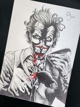 Joker, Komiks, ołówek, pastele, A3