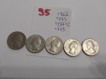 Moneta USA 25 cent quarter dollar 1966-89