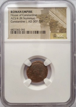 Moneta Nummus Konstantyn Wielki - grading NGC 