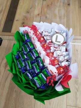 Słodki bukiet zestaw słodyczy legia fan urodziny 