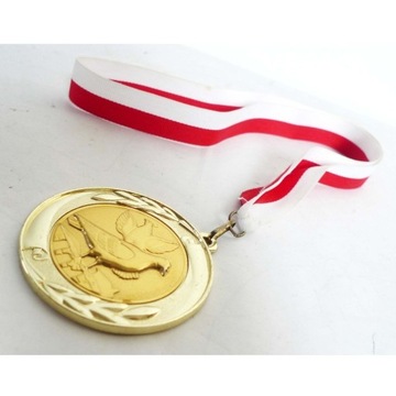 Medal hodowcy gołębi smycz w barwach narodowych