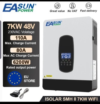 Inwerter Nowy model EASUN SMH II 7KW Wi-fi  230v 