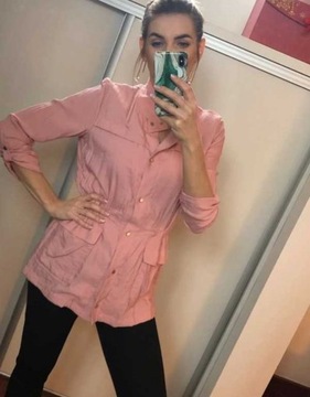 Zara - różowa narzutka kurtka rozmiar S