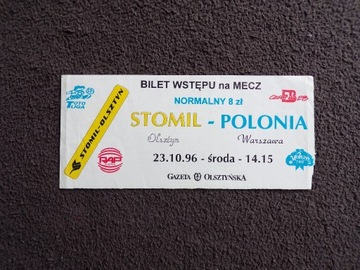 STOMIL OLSZTYN - POLONIA WARSZAWA 23-10-1996