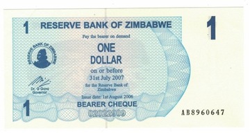 Zimbabwe 1 Dollar 2006  UNC