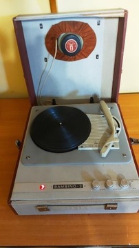 Stary gramofon BAMBINO3 sprawny po remoncie B1