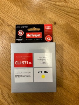 Tusz ACTIVEJET do Canon CLI-571Y XL Yellow