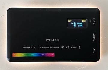 W140 RGB LED Video Light Akumulatorowe