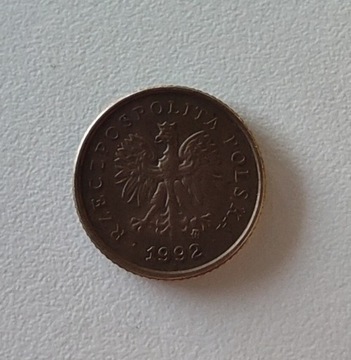 Moneta 1 gr z 1992 roku