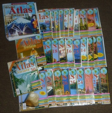 Wielki Atlas świata 30 numerów kolekcja Amercom