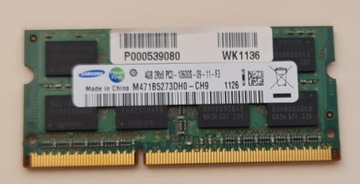 Pamięć RAM 4GB DDR3 SO-DIMM 10600S 1333MHz 1.5V