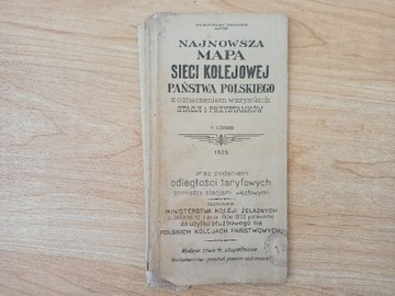 Mapa sieci kolejowej państwa polskiego 1923 Lwów