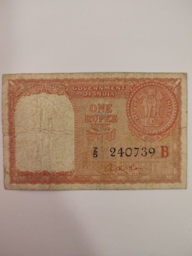 Indie 1 Rupia Zatoki Perskiej (Gulf Rupee) 1957 P-R1