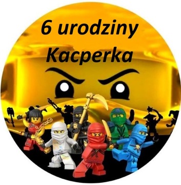 OPŁATEK NA TORT LEGO NINJAGO KLOCKI URODZINY TEKST