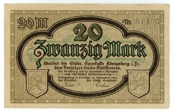 20 Marek -  Germany Empire Coburg Konigsberg 