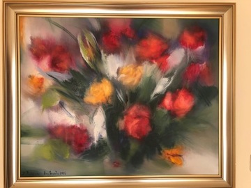 Kwiaty Obraz olej Halina Kwiecińska-Bonikowska