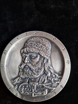 Medal  brąz posrebrzany  Mieszko I i Dobrawa.