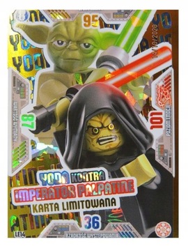 LEGO karta STAR WARS S2 LE14 Yoda vs Palpatine