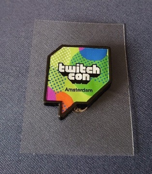 Przypinka Badge Twitch con 2022 Amsterdam Unikat 