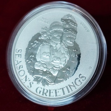 The Simpsons Season's Greetings 1oz srebrna moneta