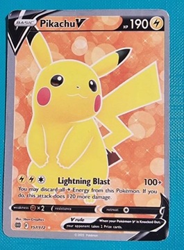 Pokemon Pikachu V HOLO FOIL SWSH9 157/172