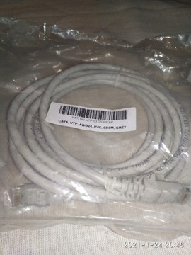 Kabel sieciowy LAN RJ45 - 3 metry Skrętka U/UTP