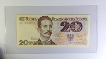 20 złotych 1982 UNC Traugutt seria Z UNC