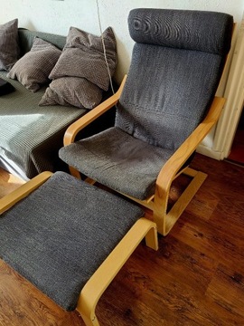 Fotel + podnóżek 