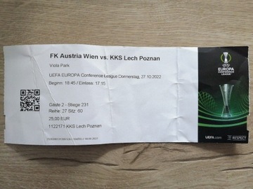 Bilet Austria Wiedeń Lech Poznań