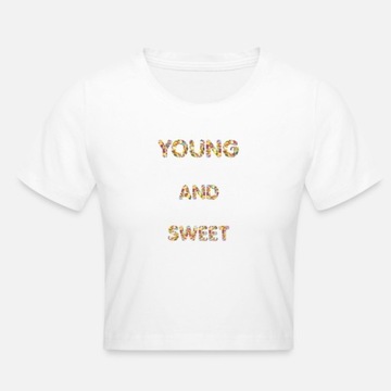 Krótka koszulka damska young and sweet