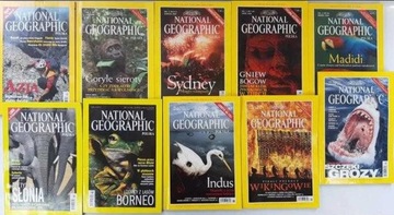 National Geographic Polska Czasopismo 10 szt 2000
