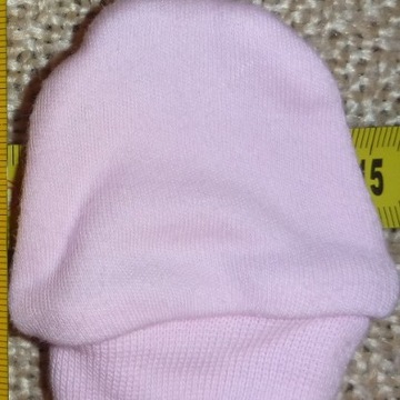 Łapki niedrapki rękawiczki noworodek różowe