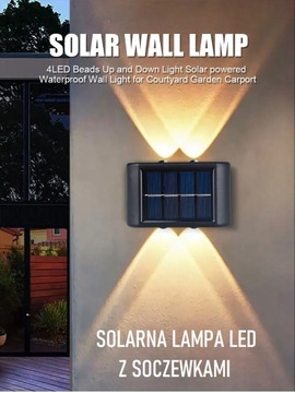 Wodoszczelna solarna lampa LED IP65 soczewki