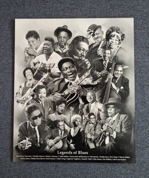 Grawerowany plakat "Legends of Blues"