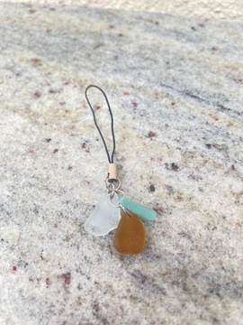 Zawieszka sea glass morskie szkło breloczek 