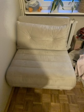 Fotel rozkładany filc 77 cm