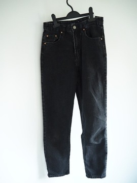 spodnie, jeans, czarne, rozmiar 34