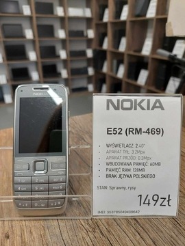 Telefon komórkowy NOKIA E52 (RM-469) stan dobry