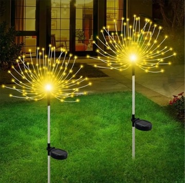 Słoneczne fajerwerki ogrodowe,LED Wodoodporne fajerwerki 8 trybów