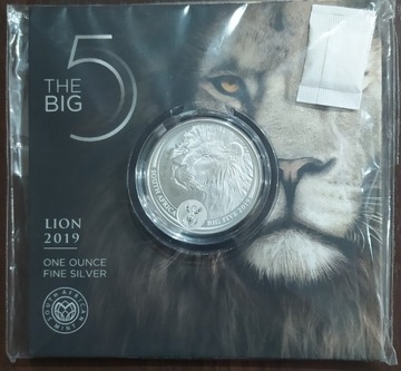 Big Five I. Pierwsza seria. Lion 1 oz. 2019 rok. 