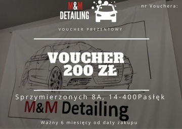 Voucher Prezentowy M&M Detailing 200zł Pasłęk