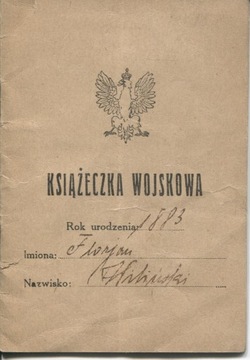 KSIĄŻECZKA WOJSKOWA-1923