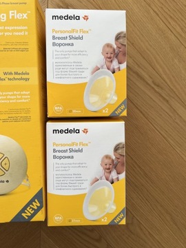 Laktator Medela Swing Flex dwa komplety lejków