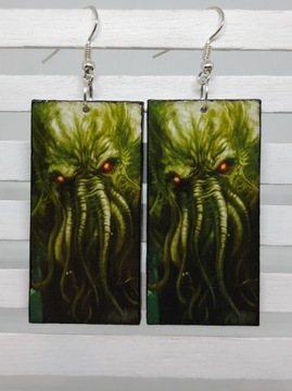 Cthulhu zielony decoupage grafika horror Lovecraft