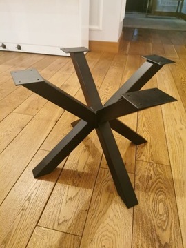 Nogi do stolika z plastra czarne pająk 50x50