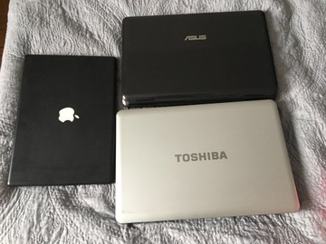 Toshiba, Asus, Macbook