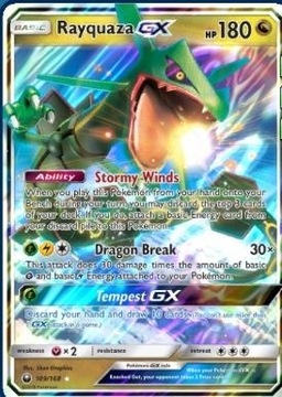 Karta Pokemon Rayquaza GX